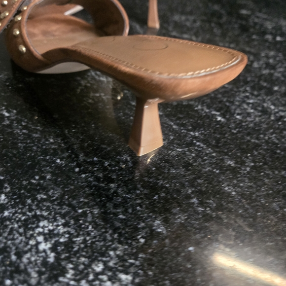Jessica Simpson Brown Studded Buckle Slide Mules - Picture 4 of 5